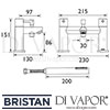 Bristan Blitz Bath Shower Mixer Dimensions